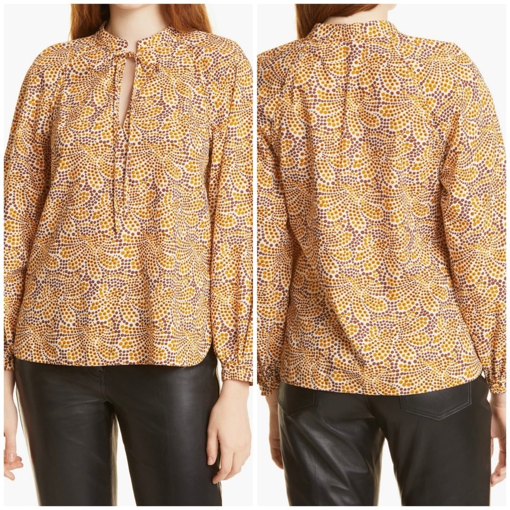 NWT Rebecca Taylor Floral Abstract Blouse
